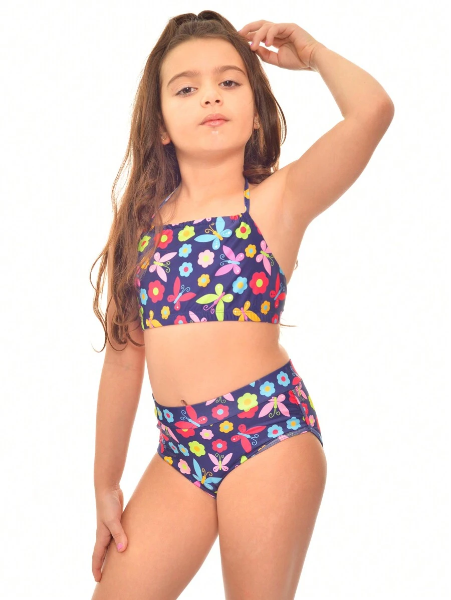 Young Girls Bikini Sets - Màu xanh bụi bặm - Xem 1