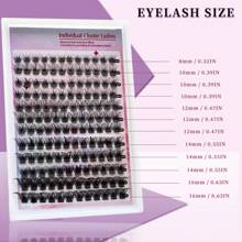 Wimpernbüschel DIY Wimpernverlängerung, Schwarze Wimpernbüschel-0.07D-8-16MIX, 144 Stück/72 Stück einzelne Büschel 8-16mm Falsche Wimpern, Schwarzes Wimpernverlängerungs-Set, Schwarzes D-Curl Wimpernverlängerungs-Set, Natürliche Wimpernbüschel DIY Wimpernverlängerung, Schwarze Einzelwimpern Büschel Curl 144 Stück/72 Stück, 8-16mm Mix Einzelwimpern Büschel DIY Zuhause, Wimpern D-Curl, Dicke Wimpernbüschel mit Wimpernkleber und Versiegelung und Applikator-Tool für Selbstanwendung Zuhause, Dicke Wimpernbüschel mit wasserfestem Su