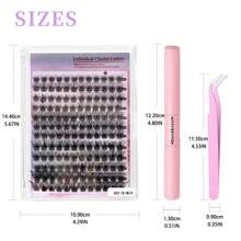 Wimpernbüschel DIY Wimpernverlängerung, Schwarze Wimpernbüschel-0.07D-8-16MIX, 144 Stück/72 Stück einzelne Büschel 8-16mm Falsche Wimpern, Schwarzes Wimpernverlängerungs-Set, Schwarzes D-Curl Wimpernverlängerungs-Set, Natürliche Wimpernbüschel DIY Wimpernverlängerung, Schwarze Einzelwimpern Büschel Curl 144 Stück/72 Stück, 8-16mm Mix Einzelwimpern Büschel DIY Zuhause, Wimpern D-Curl, Dicke Wimpernbüschel mit Wimpernkleber und Versiegelung und Applikator-Tool für Selbstanwendung Zuhause, Dicke Wimpernbüschel mit wasserfestem Su