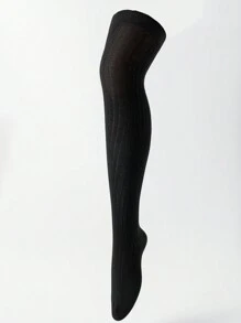 1pair Women's Novelty Chicken Feet Design Over Knee Socks Suitable For Daily Wear - Black - View 1