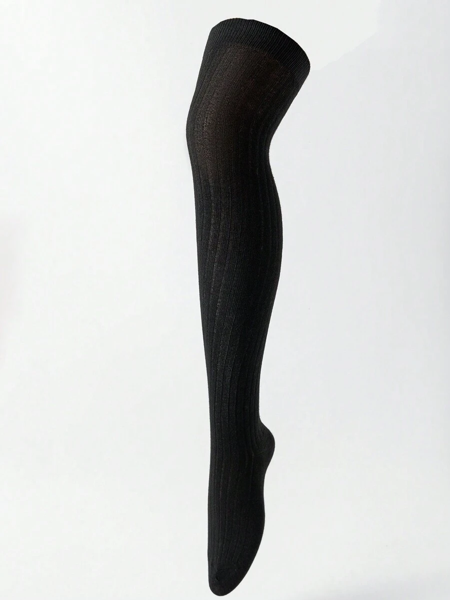 1pair Women's Novelty Chicken Feet Design Over Knee Socks Suitable For Daily Wear - Black - View 1