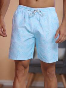 Men Beach Shorts - 淺藍色 - 查看 6