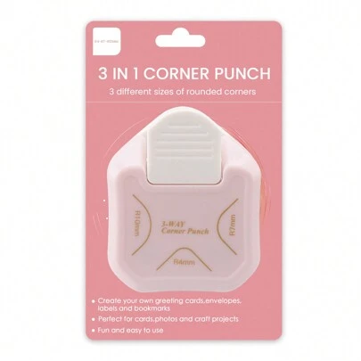 Corner Rounder Punches, 3 In 1 Corner Cutter Corner Punches For Paper Crafts, DIY Projects, Scrapbooking, Photo Cards, Business Card Making, Back To School, School Supplies