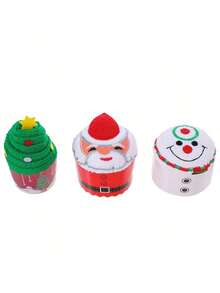 1pc Christmas Snowman New Creative Christmas Cake Towel, Santa Claus Snowman Tree Cake Shape Towel, Christmas Party Towel, Christmas Cartoon Embroidered Handkerchief, Children's Towel, Adult Towel, Christmas Creative Gift, Holiday Party Supplies, Christmas Decoration Supplies, Christmas Perfect Gift - Christmas Snowman - View 5