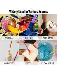 1入熱阻矽膠封蠟鏟工具 - 適用於工藝樹脂混合和封蠟項目 - 綠色 - 查看 4