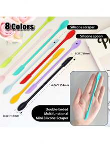 1入熱阻矽膠封蠟鏟工具 - 適用於工藝樹脂混合和封蠟項目 - 綠色 - 查看 6