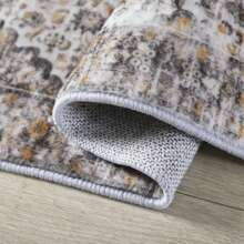 優雅輕奢風格花瓣圖騰室內裝飾地毯,適用於客廳、臥室、床邊、餐廳、廚房和辦公室椅墊/墊子,家居門口拖鞋墊,嬰兒爬行墊,戶外野餐毯 - 灰色 - 查看 3