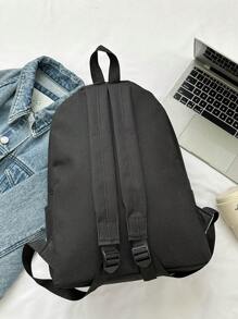 4pcs School Bag Set Backpack Laptop Backpack Rucksack Large Capacity Portable Multifunctional Outdoor Travel Sport Solid Color Canvas Minimalist For Friend Travel Accessories, School Bag Set, School Essential Stuff For Women, Girls & Students, Student Bag Sets With Pencil Case, School Bag With Pouch For Women