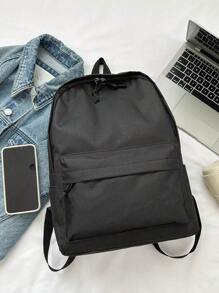 4pcs School Bag Set Backpack Laptop Backpack Rucksack Large Capacity Portable Multifunctional Outdoor Travel Sport Solid Color Canvas Minimalist For Friend Travel Accessories, School Bag Set, School Essential Stuff For Women, Girls & Students, Student Bag Sets With Pencil Case, School Bag With Pouch For Women