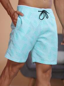 Men Beach Shorts - Màu xanh Bạc hà - Xem 1