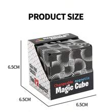 Từ tính Magic Cube Đồ chơi trí lực , 3D Trêu ghẹo não Logic Trò Chơi , Qủa tặng - Màu xanh lam - Xem 7