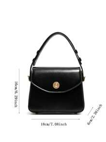 复古红色小方包新款手提包休闲百搭独特高端感包包单肩斜挎女包 - 黑色 - 查看 9