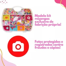 Kit Maleta Para Fazer Pulseiras 3200 Peças Miçangas Infantil