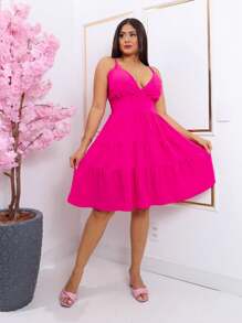 Women Dresses - Màu Hồng Tươi - Xem 3