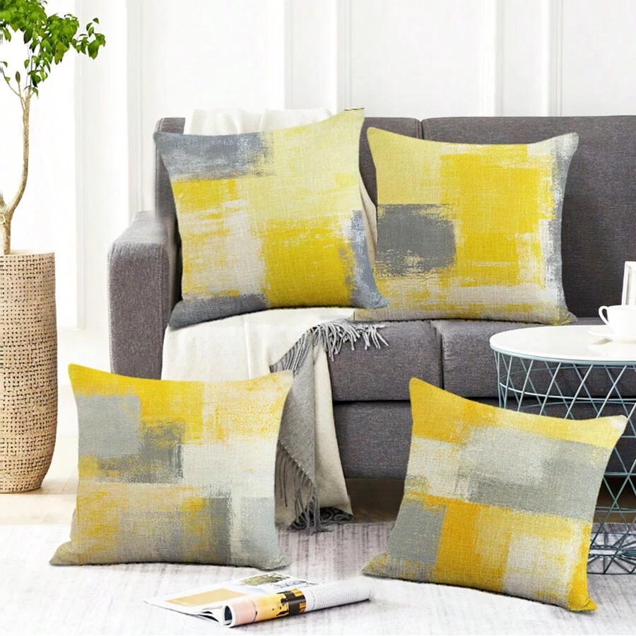 Set Of 4 Throw Pillow Covers Modern Simple Abstract Geometric Patterns Decorative Throw Pillow Cases Sofa Cushion Covers Outdoor Cushion For Sofa Couch Bed Chair