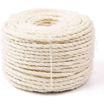 حبل السيزال الطبيعي لاستبدال خدش القطط، وخيط عمود الخدش، وإصلاح الشجرة بنفسك، واستعادة الأثاث