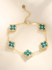 1只雙面雕花時尚鏈條派對手鍊女款 - 鏤空雕花紅色 - 查看 10