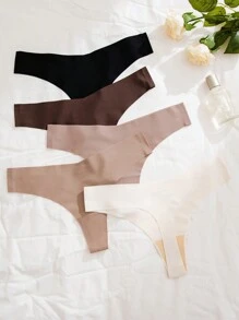 5pcs/Set Women's Sexy Thongs Underwear - Multicolor - View 4