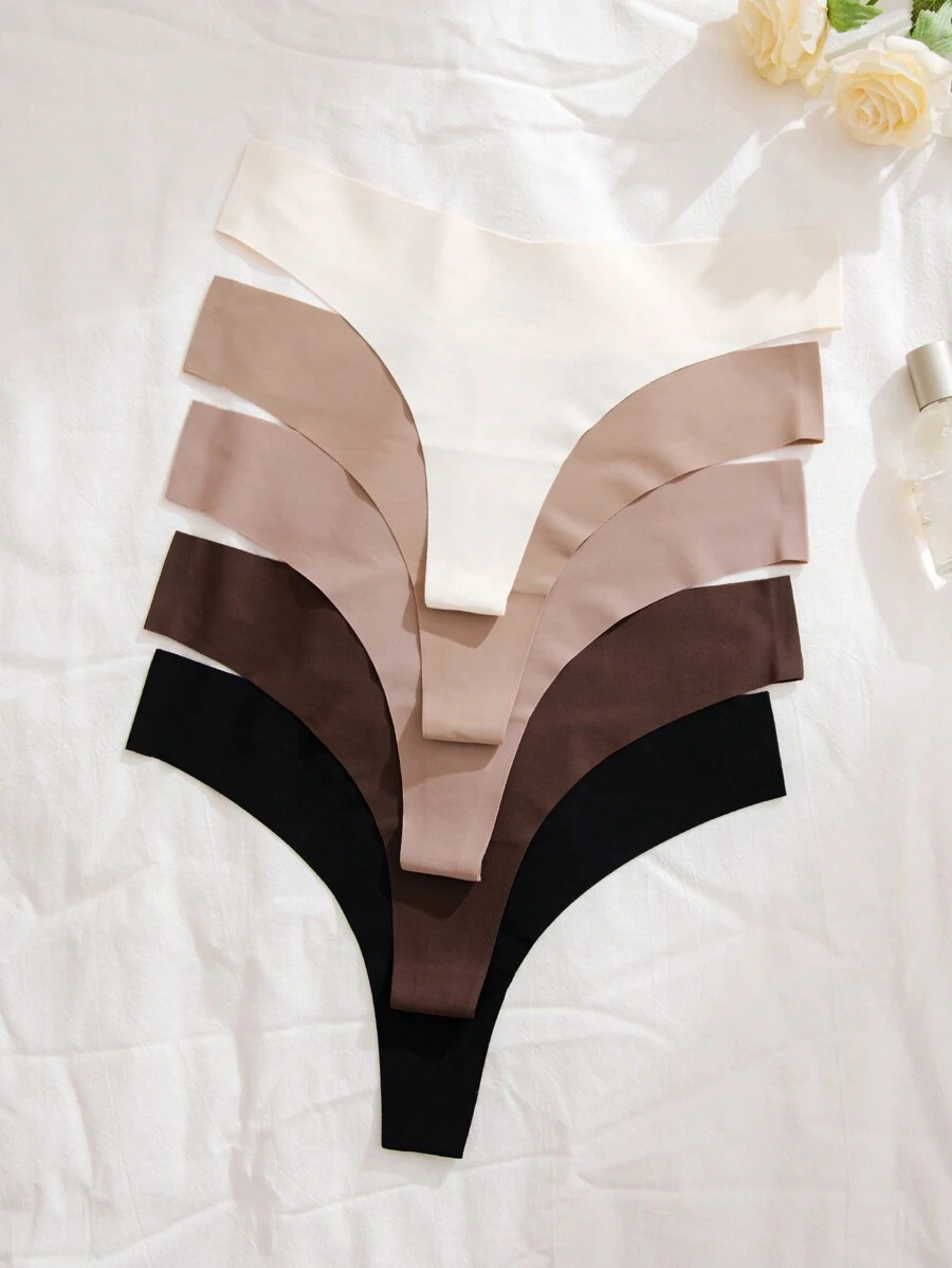 5pcs/Set Women's Sexy Thongs Underwear - Multicolor - View 1