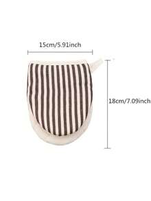 1 件耐高溫條紋烤箱手套,用於烹飪和烘焙的烘焙配件 - 彩色 - 查看 4