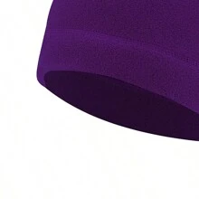 1pc/Pack Autumn And Winter Outdoor Fleece Hats For Men And Women, Sports Cold-Proof, Windproof And Warm Mountaineering, Cycling, Skiing And Running Hats - Purple - View 2
