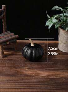 Thực tế Bọt Rau Fake Mini Quả bí ngô Mô hình Đối với Đồ trang trí - màu đen - Xem 2