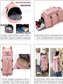 Maleta Deportiva Bolsa de Deporte Gym, Bueno para yoga gimnasio tenis - Azul - Ver 2