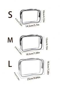 1 túi đựng đồ vệ sinh cá nhân trong suốt, túi đựng đồ trang điểm, túi xách, túi du lịch, túi đựng đồ, phong cách Boho - màu đen - Xem 3