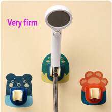 1只卡通圖案浴室淋浴頭收納架和掛鉤,自粘式掛鉤 - 彩色 - 查看 2