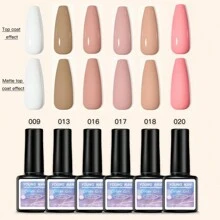 6pcs/Set Nail UV Gel Polish Solid Color Soak Off Semi Permanent UV Gel Varnish Kit Manicures DIY Nails 8ml Nail Gel - Multicolor - View 1