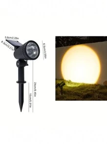 1 件 9led 太陽能落地燈、聚光燈、防水、太陽能 Led 花園日落燈、太陽能日落草坪燈、太陽能投射燈、花園、庭院、陽台、草坪、路邊、別墅、派對、萬聖節戶外裝飾燈 - 彩色 - 查看 7
