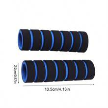 2入組藍色防滑自行車握柄,mtb海綿車把套握柄,吸震柔軟自行車握柄,超輕量化單車把套 - 藍色 - 查看 2