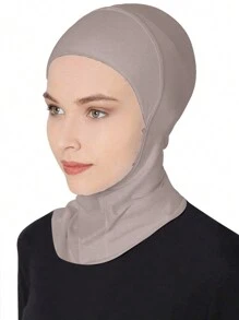 1 Miếng Của phụ nữ Màu thuần Khăn quàng cổ Với vô cực Vòng Thiết kế , Thích hợp Đối với Mỗi ngày Mặc - Màu Khaki - Xem 2