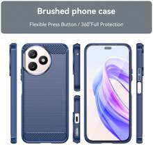 New Mobile Phone Case Compatible With Honor X50i Plus/Honor X50/Honor X50i/Honor Play 50 Plus TPU Soft Rubber Shell Phone Case - Brushed Texture, Press Button Sensitive, All-Inclusive Edge Higher - Blue - View 2