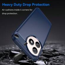 New Mobile Phone Case Compatible With Honor X50i Plus/Honor X50/Honor X50i/Honor Play 50 Plus TPU Soft Rubber Shell Phone Case - Brushed Texture, Press Button Sensitive, All-Inclusive Edge Higher - Blue - View 3