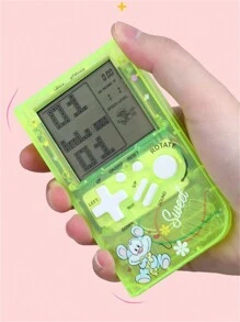 1入俄羅斯方塊經典手機遊戲機玩具，迷你復古手機遊戲解壓玩具 - 紫色 - 查看 5