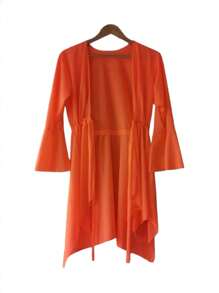 Women Tops - 橘色 - 查看 2