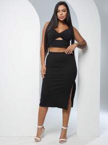 Women Two-Piece Outfits - Black - View 3