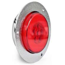 Ceiling Light 6 Led Gel Round 2.5 Inch Trailer Box 12-24v - Red - View 4