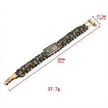 1 Pc Of Survival Paracord Bracelet With Camouflage Design And USA Flag Decor - Perfect Father's Day Gift For Men, Outdoor Enthusiasts, And Military Personnel