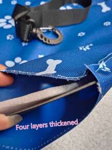 1入寵物車用墊掛袋透氣寵物狗汽車座椅防水狗袋寵物攜帶箱，帶安全帶 - 藍色 - 查看 6