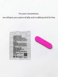 24入組中長梯形閃亮鑽石設計假指甲貼片，含可卸式凝膠和指甲修甲梳，適用於派對、舞會和日常穿著。 - 粉色 - 查看 4