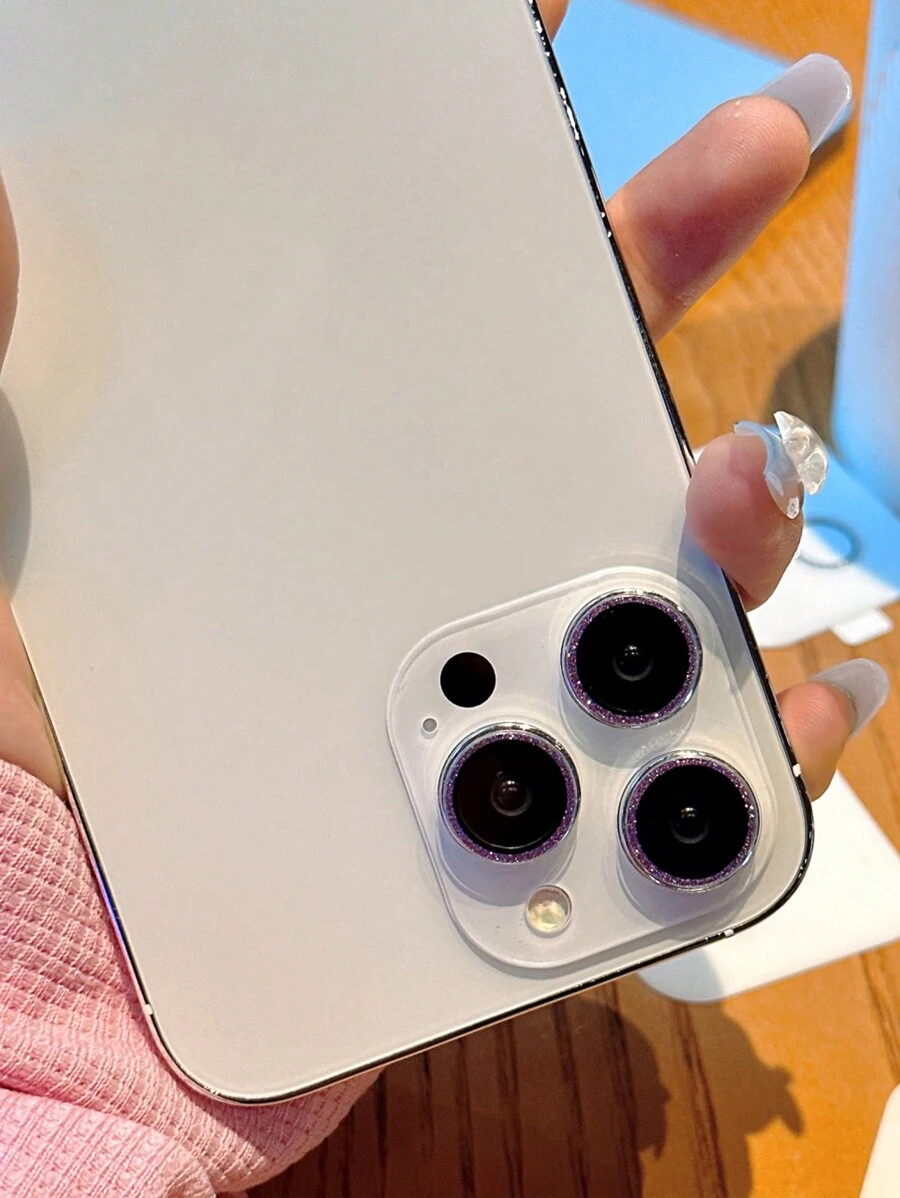 1入組閃光全覆蓋相機鏡頭保護玻璃，適用於 iPhone 13、13 迷你版、13 Pro Max、14、14 Plus、15 Pro Max