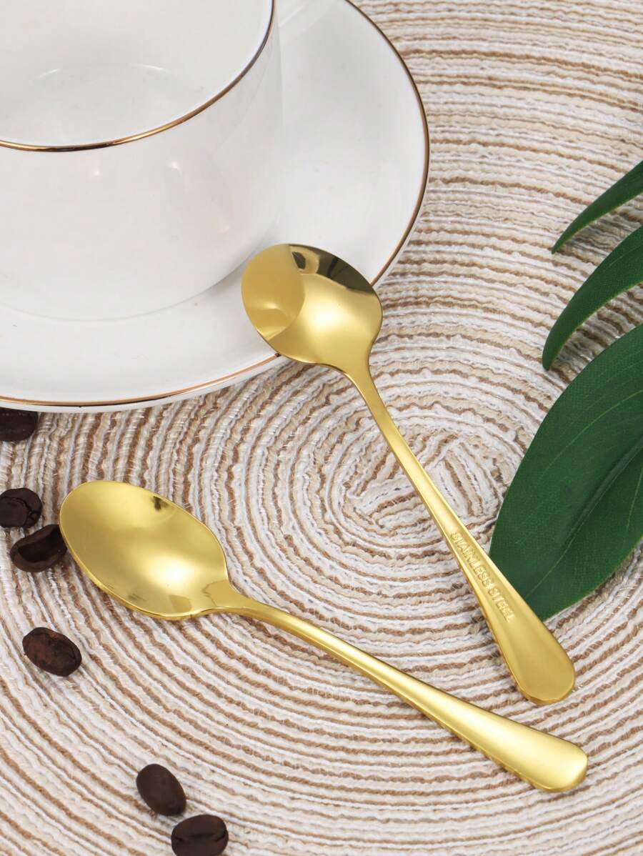 4/8/12pcs Stainless Steel Teaspoon, Coffee Stirring Spoon, Small Spoon