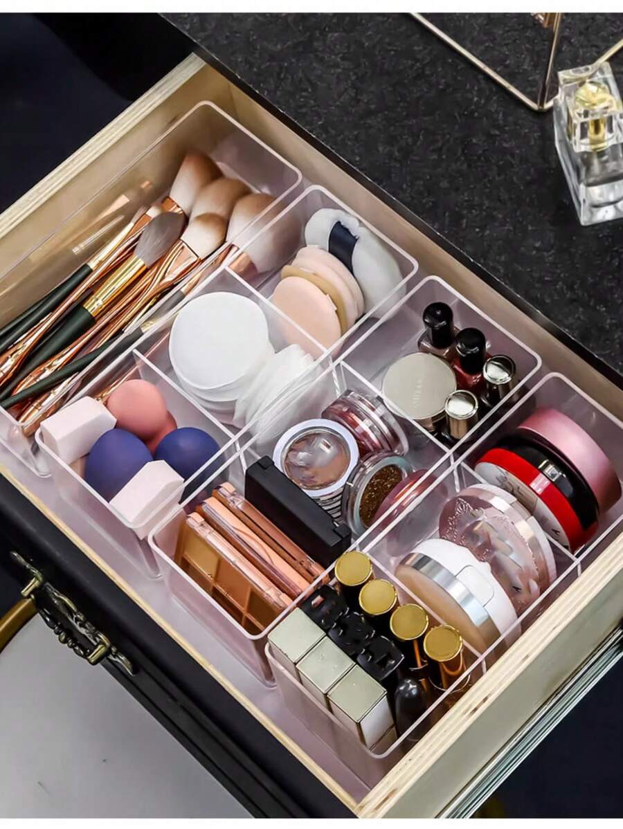 Makeup Storage Box Set With Transparent Design For Storing Eyeshadows
