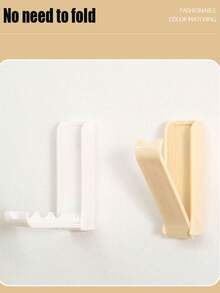 1 件塑膠無痕黏鉤,無需鑽孔,牆壁強力黏鉤,衣櫃收納件 - 白色 - 查看 3