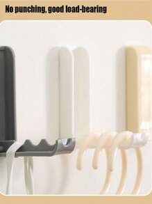 1 件塑膠無痕黏鉤,無需鑽孔,牆壁強力黏鉤,衣櫃收納件 - 白色 - 查看 4