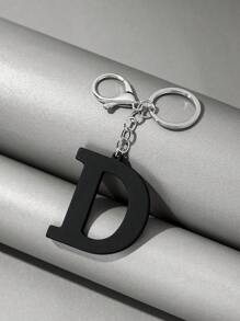 1pc Fashion Exaggerated English Letter Acrylic Unisex Keychain, Couples Accessory, Holiday Backpack For School Halloween Accessories Teachers Day Christmas Gift Ideas Bag Accessories Lanyards With Id Holder Car Accessories Bag Charms - Silver - View 10