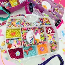 Kit Maleta Para Fazer Pulseiras 3200 Peças Miçangas Infantil