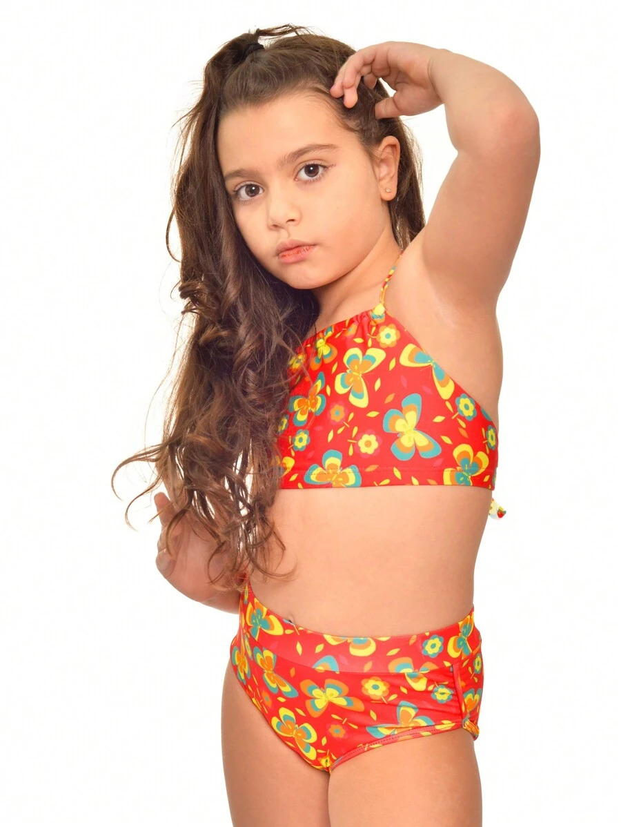 Young Girls Bikini Sets - Rojo - Ver 1